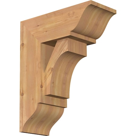 Ekena Millwork Westlake Traditional Smooth Bracket w/ Offset Brace, Western Red Cedar, 7 1/2"W x 18"D x 22"H BKT0806X18X22WTL01SWR